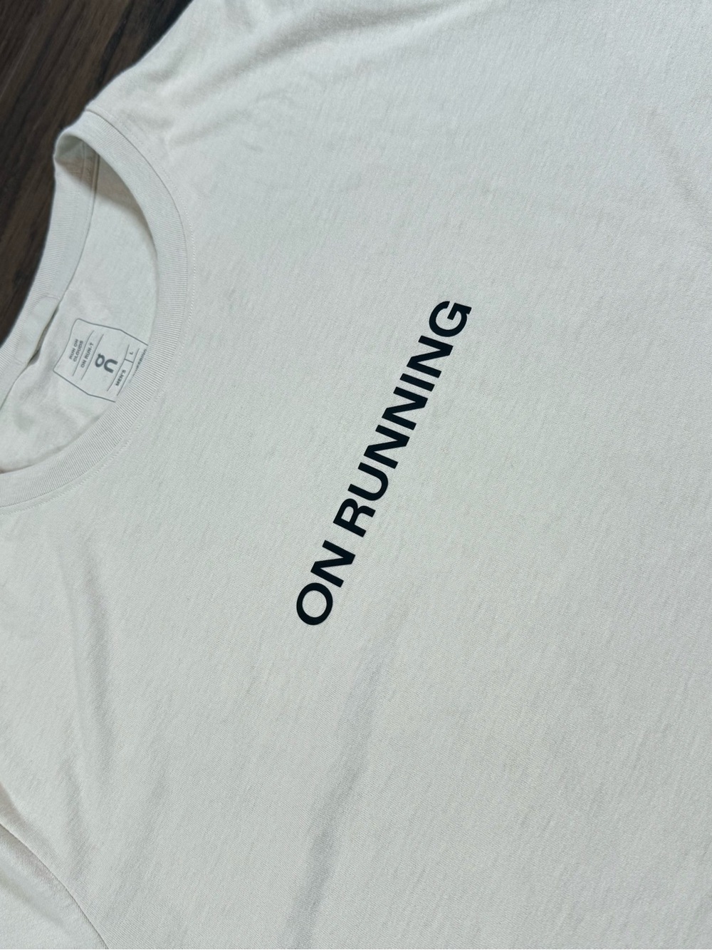 On Running On Run-T Sand T-Shirt with Black Logo